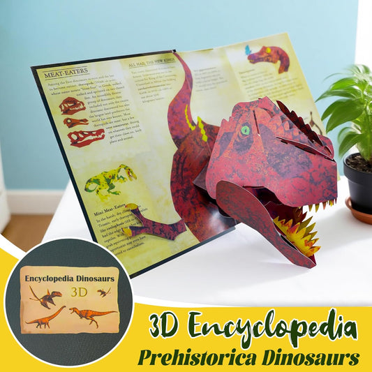 🦖Encyklopedia prehistoryczna 3D Dinozaury-Rozpal w dzieciach pasję do nauki! 📚