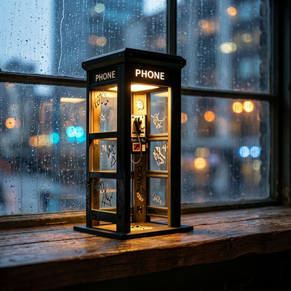 ✨📞 Lampka nastrojowa w stylu retro budki telefonicznej | Zasilanie przez USB – płatność przy odbiorze