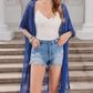 🔥 OGRANICZONA CZASOWO !! 😍 Oversize'owy, dzianinowy kardigan dla kobiet – lekka, szydełkowa narzutka z frędzlami w stylu kimono – na wiosnę i lato 🌸