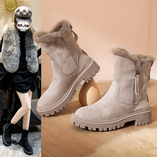 Damskie zimowe buty śnieżne z polarową wyściółką