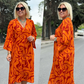 🌷Elegancka sukienka z nadrukiem dla kobiet plus size🌟