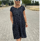 Boho Vintage Casualowa sukienka z nadrukiem