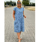 Boho Vintage Casualowa sukienka z nadrukiem