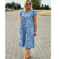Boho Vintage Casualowa sukienka z nadrukiem