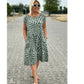 Boho Vintage Casualowa sukienka z nadrukiem
