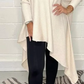 Damski sweter z nieregularnym golfem z dzianiny w stylu casual