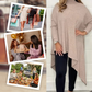 Damski sweter z nieregularnym golfem z dzianiny w stylu casual