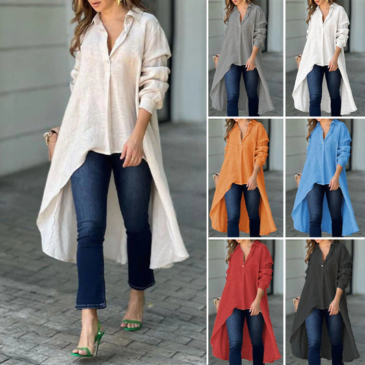 🌷GORĄCA WYPRZEDAŻ💞Women's Elegant Long Lapel Shirt