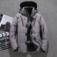 Męska biała kurtka puchowa Parka Winter Warm Jacket