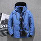Męska biała kurtka puchowa Parka Winter Warm Jacket