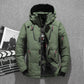 Męska biała kurtka puchowa Parka Winter Warm Jacket