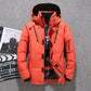 Męska biała kurtka puchowa Parka Winter Warm Jacket
