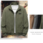 🍂 Męska kurtka termoaktywna z podszewką i sztruksowym zamkiem błyskawicznym ze stójką