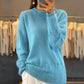 💖Damski sweter z dzianiny w jednolitym kolorze w stylu retro