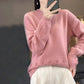 💖Damski sweter z dzianiny w jednolitym kolorze w stylu retro