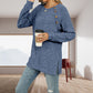 【S-2XL】💞Monochromatyczny dzianinowy top z okrągłym dekoltem