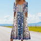 【S-4XL】💃Eleganckie teksturowane sukienki Premium z nadrukiem w stylu boho