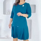 Damska sukienka do pracy Plus Size A-Line