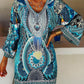 💖Bohemian Print V-Neck Sukienka z długim rękawem
