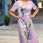 🌺Elegancka luźna sukienka z kwiatowym nadrukiem