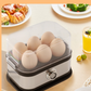 🥚 Wielofunkcyjny parowar do jajek z przezroczystą pokrywką