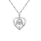 💎Lśniący srebrny naszyjnik w kształcie serca dla kobiet