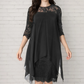 【S-3XL】👗Eleganckie szyfonowe sukienki damskie do kolan