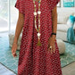 💝 Kobiet kwiatowy w rozmiarze V-Neck Midi Dress🌹