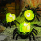 Halloweenowa świeczka LED z przerażającym pająkiem