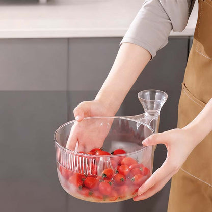 Koszyk do mycia i odsączania warzyw 2 w 1