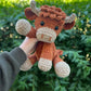 🎄🔥Wzór amigurumi szkockiej krowy wykonanej na szydełku🐮 – zestaw DIY i gotowa pluszowa zabawka