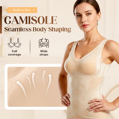 🩱 Bezszwowa body shaping kamizelka z wbudowanym biustonoszem
