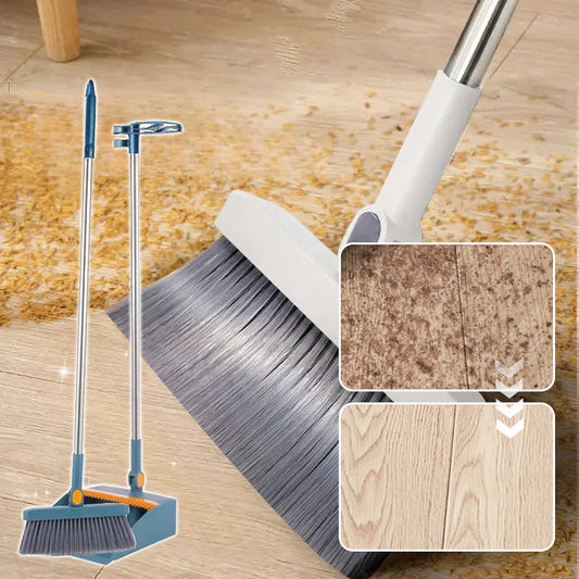 🧹Zestaw stojącej szufelki z obrotową szczotką 180°✨🏠