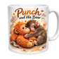 Kubek ceramiczny z uroczą małpką „Punch and His Bear”🐒🧸☕✨