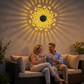 ☀️ Solarna lampa mandala do ogrodu i na taras – 2 w 1: lampa podłogowa i ścienna – Ozdobna dekoracja świetlna w stylu vintage – Odporna na rdzę i trwała ✨🪴🏡