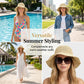 👒 Damski, ręcznie tkany kapelusz słomkowy z szerokim rondem | Ochrona przeciwsłoneczna UPF 50+, składany, oddychający ☀️✨