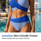 👙 Bikini w blokach kolorów S-3XL: stylowy i modelujący dwuczęściowy kostium kąpielowy