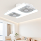 Nowoczesna lampa sufitowa LED 2‑w‑1 z wentylatorem