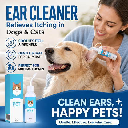 🐶🐱 Płyn do czyszczenia uszu dla psów i kotów – 50% ZNIŻKI! KUP 2 → 1 GRATIS! Skutecznie usuwa woskowinę i łagodzi świąd – delikatna formuła