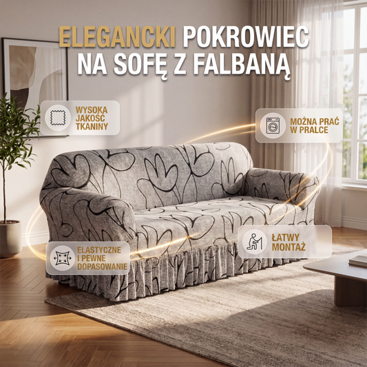 🛋️Elastyczny Pokrowiec na Kanapę – Uniwersalny, Idealnie Dopasowany Ochronny Pokrowiec