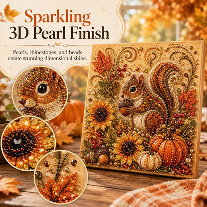 🌻Cozy Fall DIY Craft – 3D Pearl Painting Kit, Relaxing Activity for Adults, Great Gift Idea