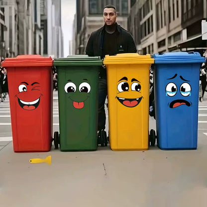 😂🎨 4 arkusze zabawnych naklejek ze smileyami: wodoodporne i uniwersalne ✨🛡️