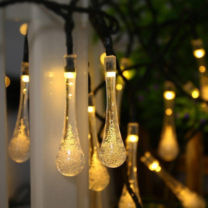 ✨💡Bezprzewodowe Łańcuchy Świetlne Kropelki Wody – Solarne, Wodoodporne, Idealne na Taras i Do Ogrodu🎄