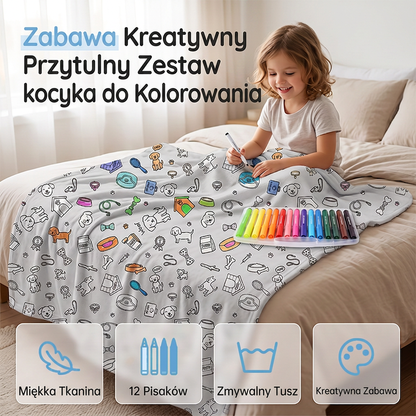 🎨🧸 Kreatywna poduszka do kolorowania i przytulania - relaksująca zabawa dla dzieci i dorosłych ✨
