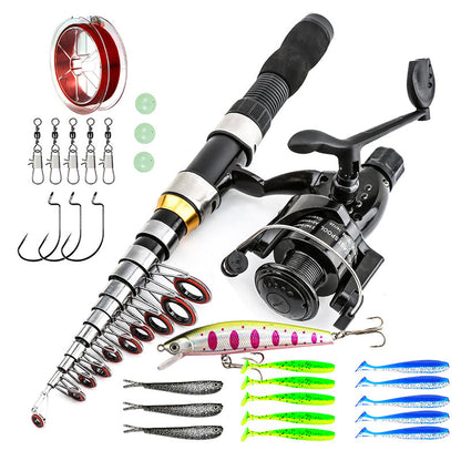 🎣 50% taniej 🧰 Kompletny zestaw wędkarski podróżny z torbą