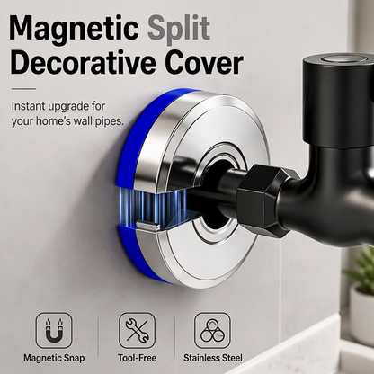 🔧 Magnetyczna osłonka na rury – 50% ZNIŻKI! OFERTA LIMITOWANA!🛠️ Dzielona, montaż bez narzędzi – zasłania szczeliny wokół rur w kilka sekund. Magnetyczne zatrzaśnięcie, estetyczny wygląd. Idealna do kuchni i łazienki! ✨