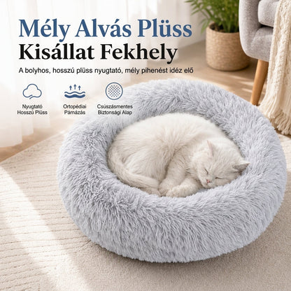 🐱 Okrągłe Pluszowe Gniazdko – Miękkie, Przytulne, dla Kota i Małego Psa 🐶