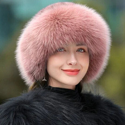 Damska czapka zimowa z grubego futra