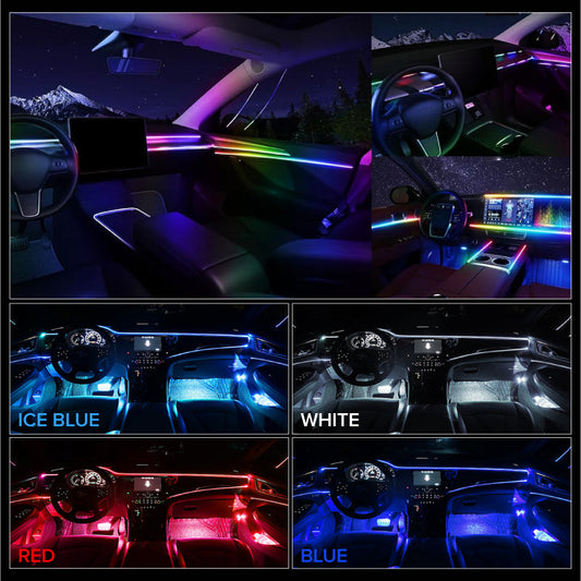 🚗Oświetlenie atmosferyczne LED wnętrza samochodu Pro✨