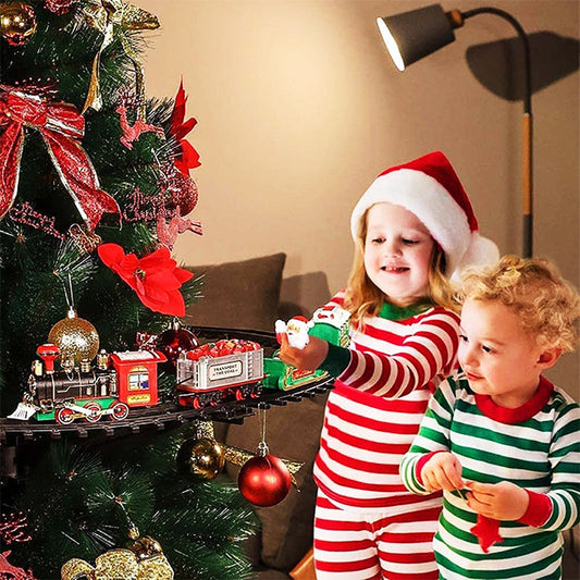 【🎅Świąteczna oferta przedsprzedaży】Świąteczny zestaw zabawek z elektrycznym pociągiem